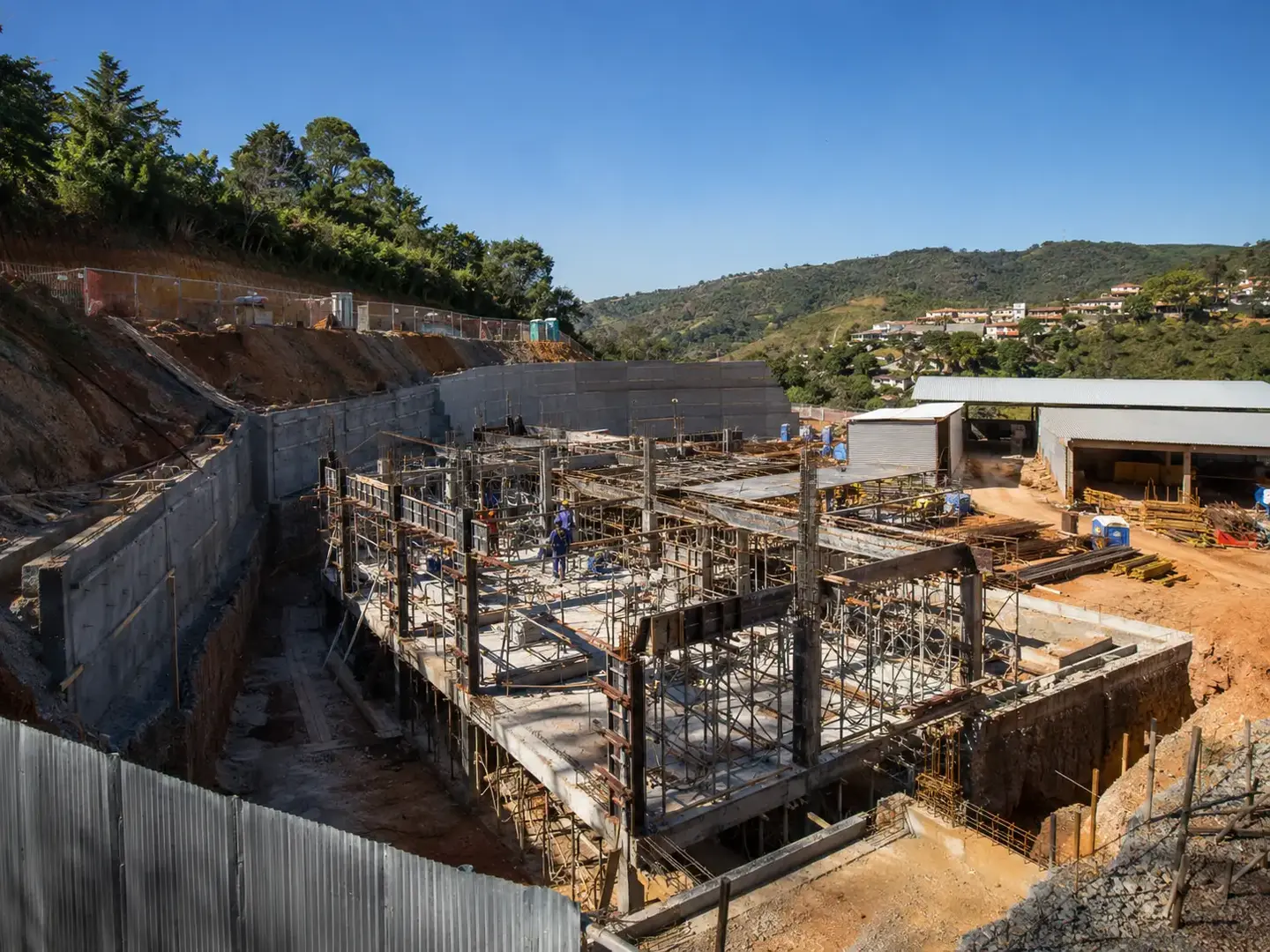Obra do Reserva do Vale em março de 2026, com fundação concluída