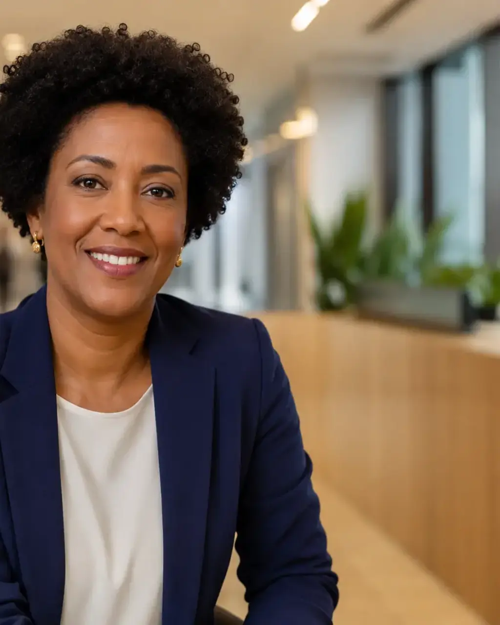 Retrato profissional de Carolina Menezes, diretora comercial da Vértice